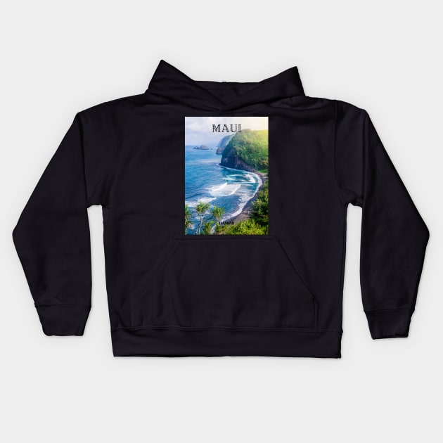 Maui/Hawaii View Kids Hoodie by jeune98